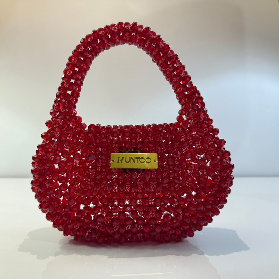 ✨ Crystal Semi-Circle Bead Bag