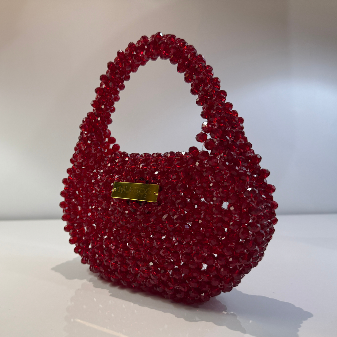 ✨ Crystal Semi-Circle Bead Bag