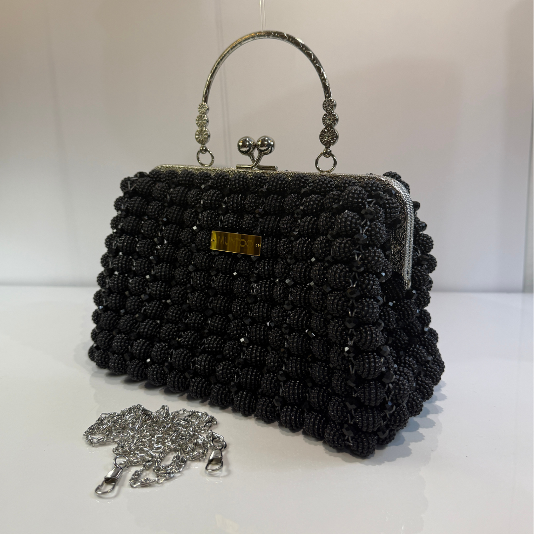 🖤✨ Black Berry Ball Bead Bag
