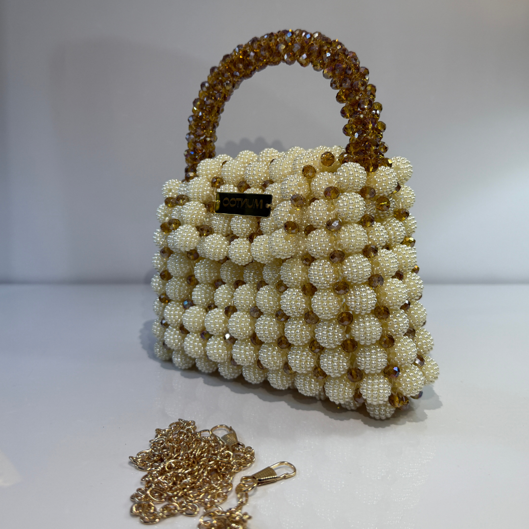 Berry Ball Bag with Crystal Bead Handle